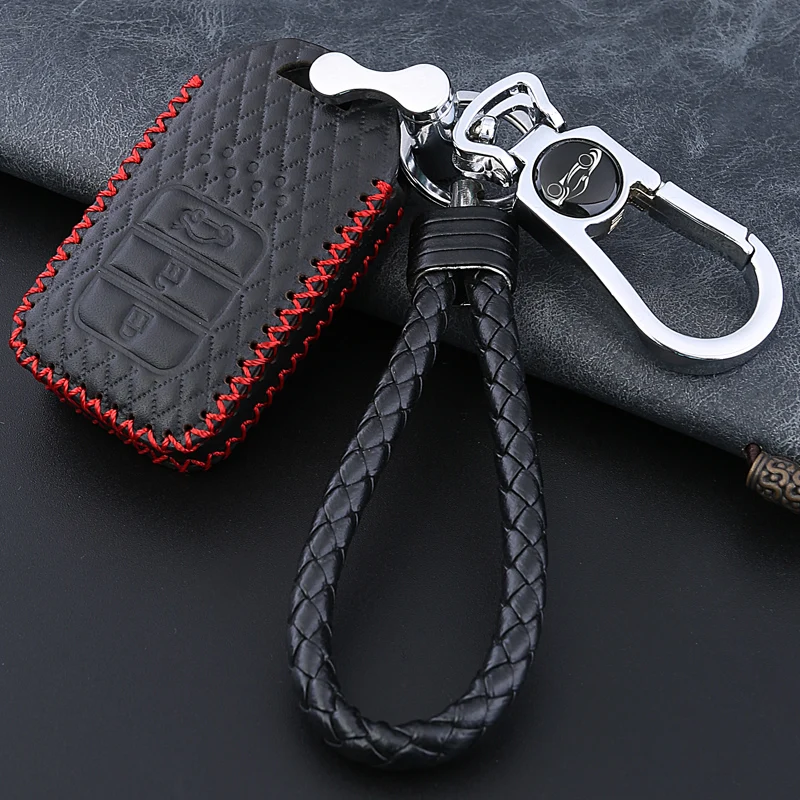 Топ Слои кожи (полиуретан) с зернистой фактурой ключа автомобиля чехол для Honda