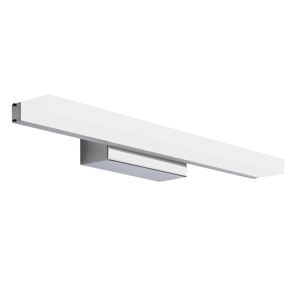 

Modern Bathroom Mirror Front LED Light Waterproof Anti-fog Vanity Light Lamp Wall Lamp with Stainless Steel Base (White)