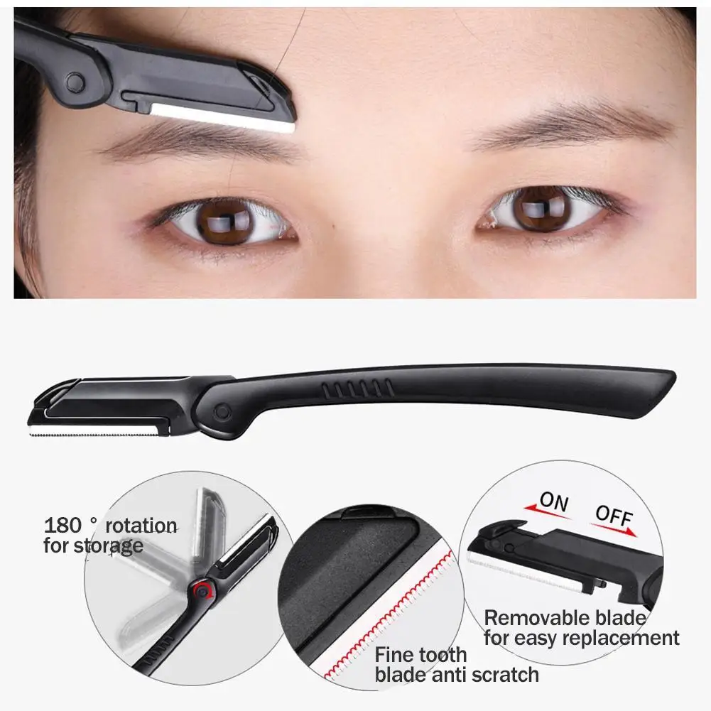 3 шт. нержавеющая сталь черный пинцет для бровей ножницы с плоским наконечником