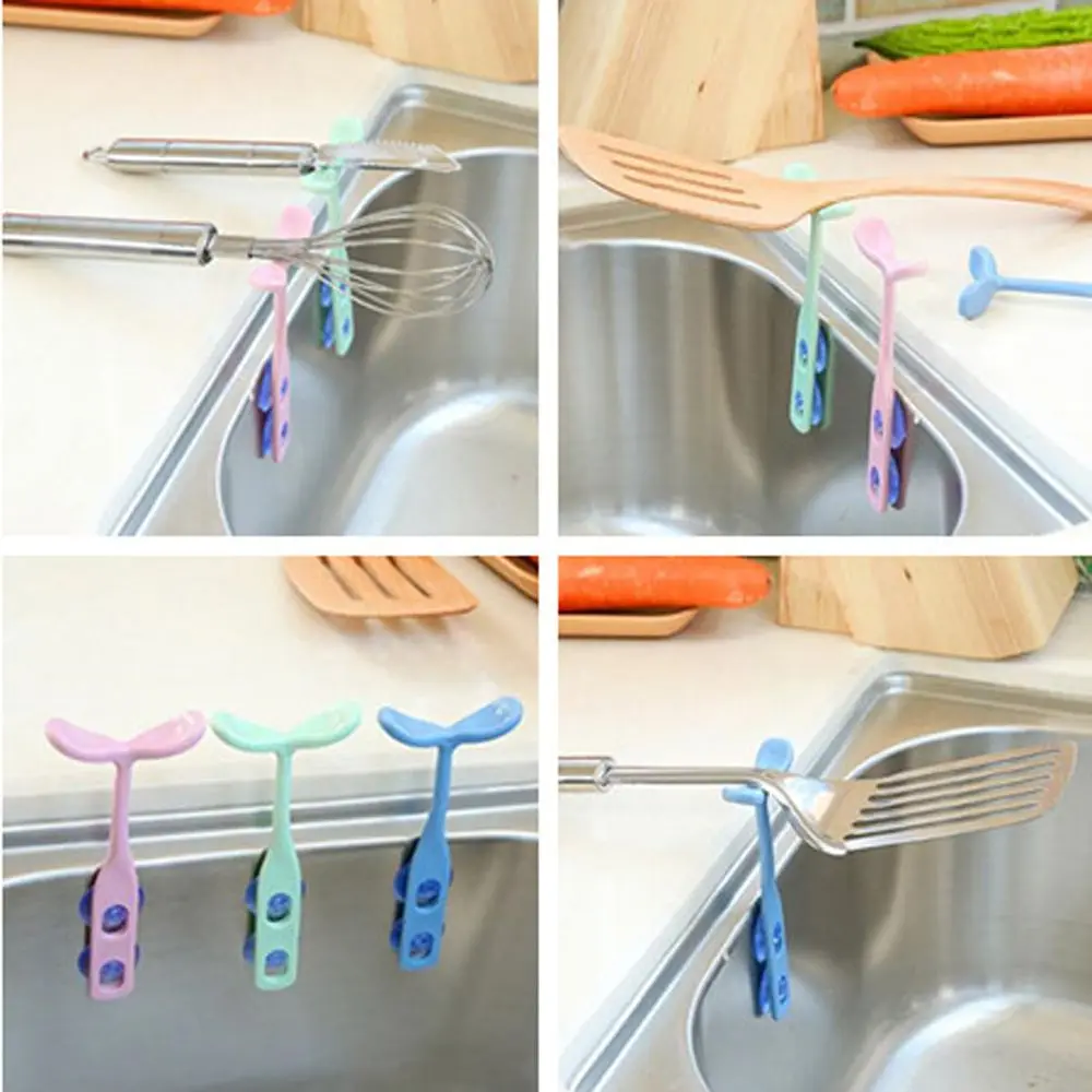 Ростки фасоли палка Пластик раковина подставка на присоске столовая ложка вилка