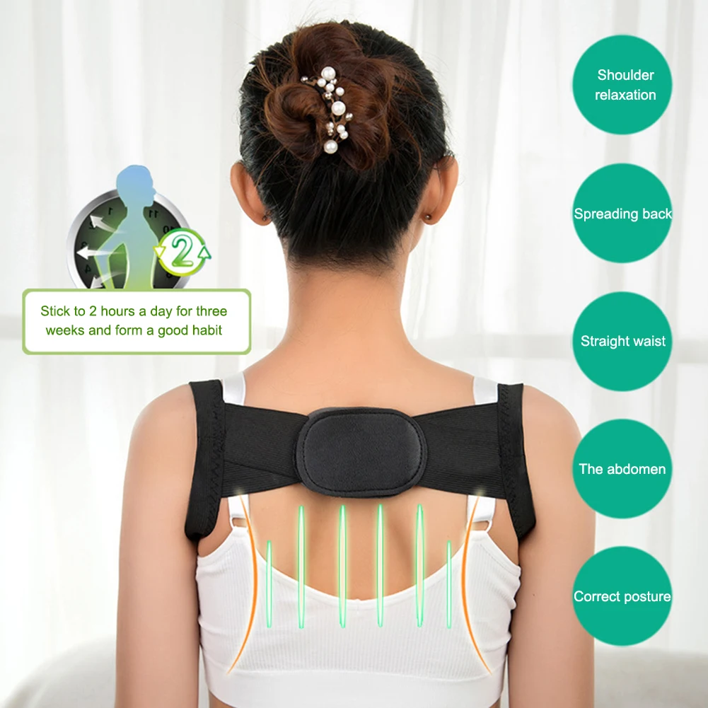 

Brace Support Belt Adjustable Back Posture Corrector Clavicle Spine Back Shoulder Lumbar Posture Correction Belt for Women Men