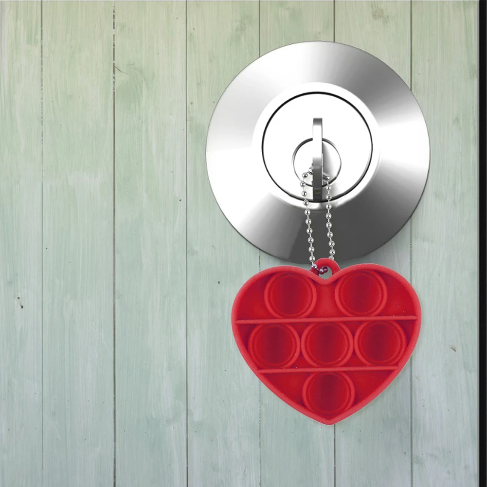 

Push Bubble Sensory Stress Reliver Toy Pendant Children Adult Fidget Simple Dimple Squeeze Decompression Decorative Keychain