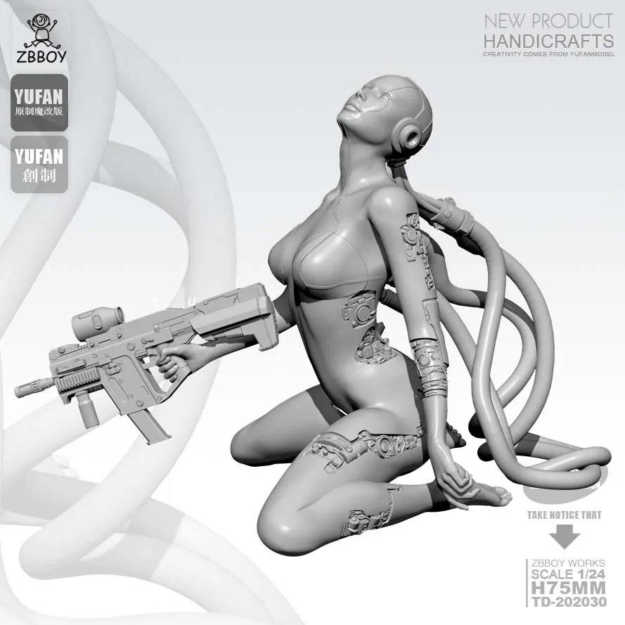 Коллекция 1/24 года наборы фигурок из смолы женщина полицейская модель будущего