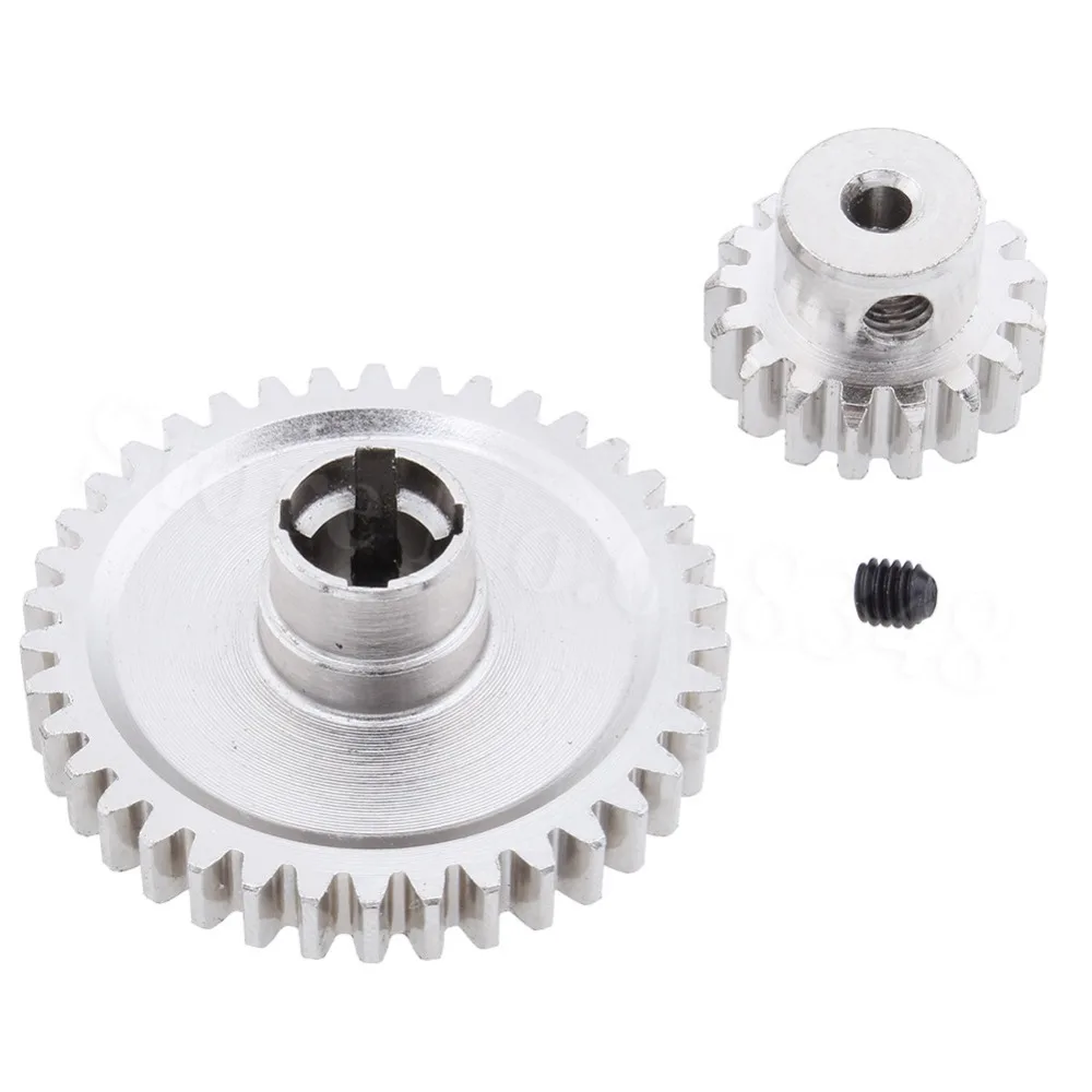 2 шт. металлическая Шестерня WLtoys A959 Steel Diff шестерня 38T и мотор 17T для 1/18