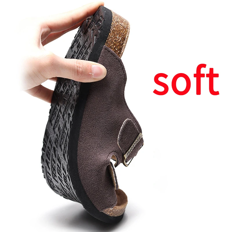 Summer Women/Men All-Match Cork Casual Slippers Ladies Non Slip Big Size Flip Flops Couples Beach Fashion Slides Outdoor Sandals