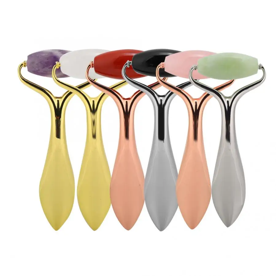 Массажер для лица нефритовый роликовый массажер кожи подтягивающий против