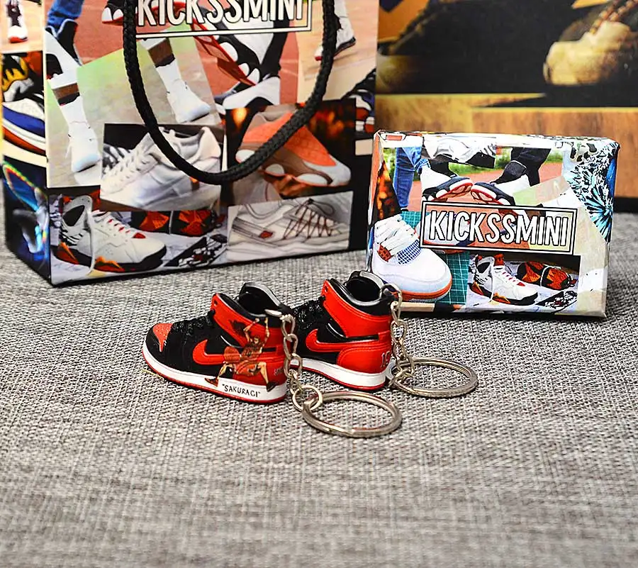 Персональный DIY Jordan Generation AIR JORDAN 1 chicago 3D кроссовок фигурный брелок сумка Подвеска парный брелок