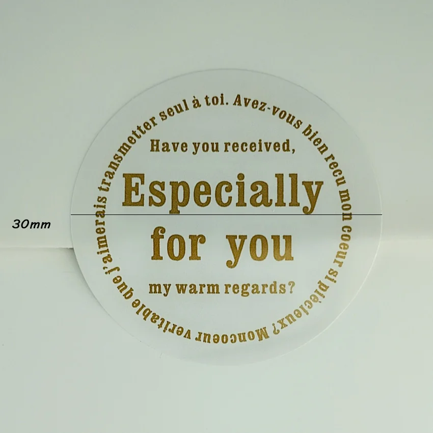 

1200pcs/lot Simple style Especially For You design Package Gift DIY Party Stationery