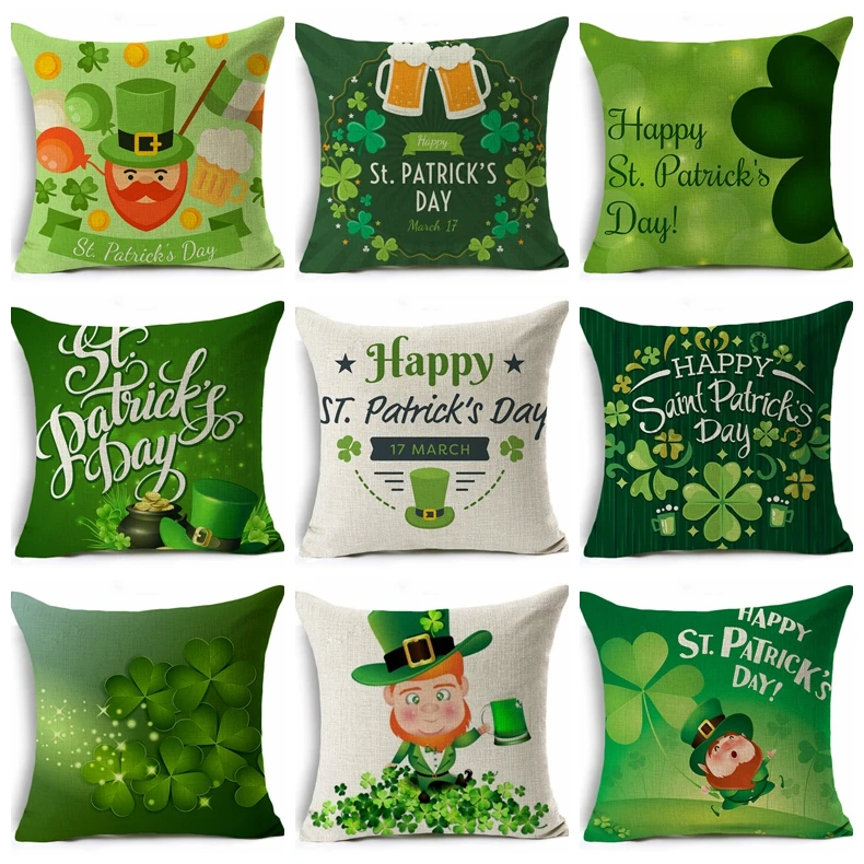 ZENGIA размером 45*45 см-символа Дня Святого Патрика джемпер на весну-чехол для