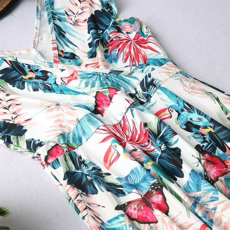 

New Spring and Summer Parent-child Wear Ruffled V-neck Sleeveless Dress Mother and Daughter Matching Family Outfits