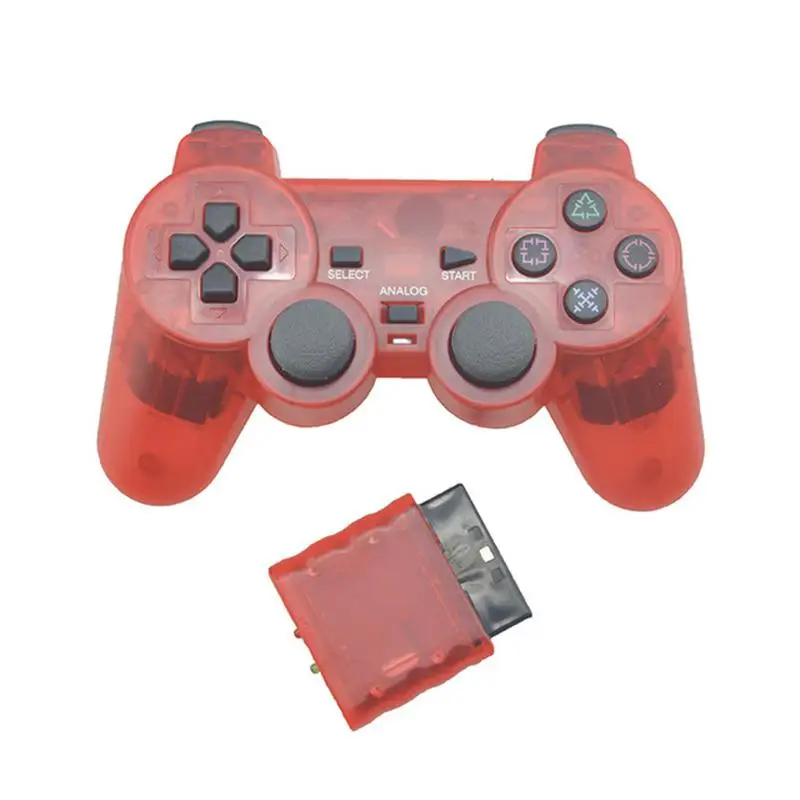 Беспроводной контроллер для PS2 Bluetooth геймпад Play Station 2 прозрачная консоль