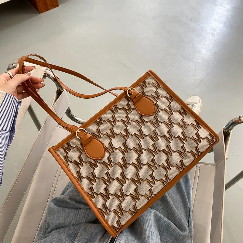 

Retro Plaid Shoulder Bags Women Tote bag Fashion Female Crossbody Bags Ladies Top-handle Bags Large capacity shoulder bag