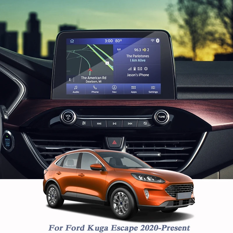 

Car Styling GPS Navigation Screen Protect Glass Film For Ford Kuga Escape 2020-Present Dashboard Film Internal Auto Accessories