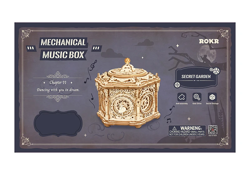 Robotime 315 шт. DIY 3D секретный сад деревянная головоломка игра сборка музыкальная