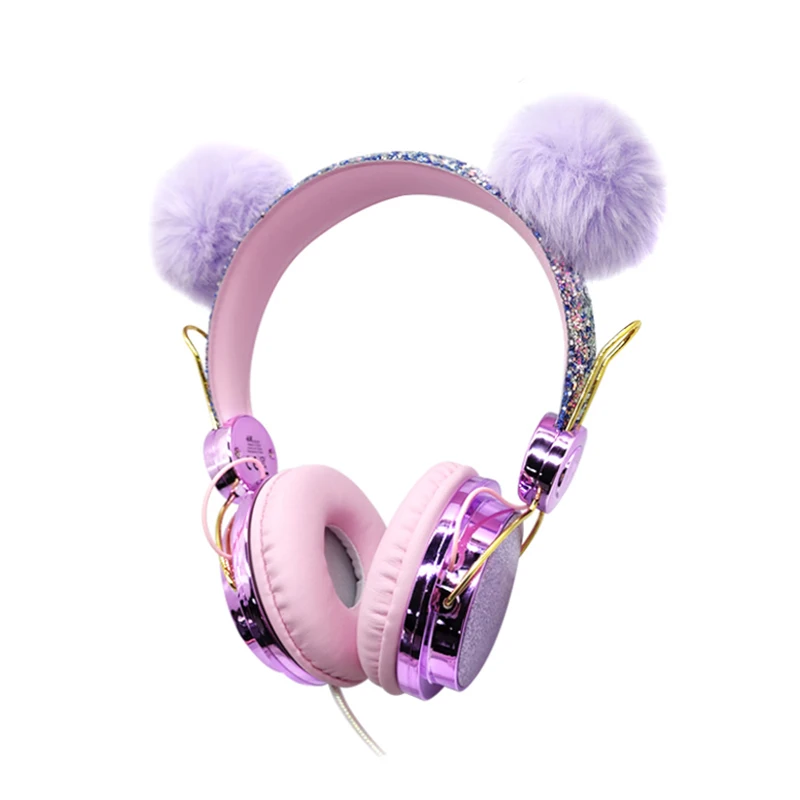 

1Pc Funny Kids Headset Colorful Girl Wired Headphones Music Stereo Phone Earphones Children Christmas Brithday Gifts Auriculares