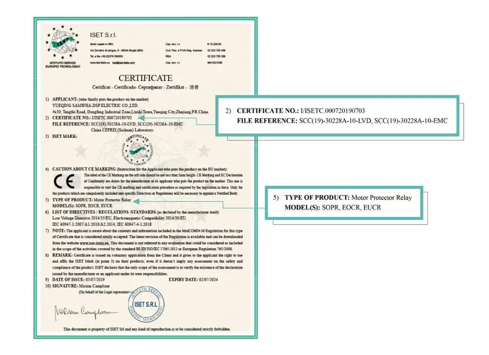 Электронное реле перегрузки Samwha-Dsp EOCRSS (стандартного типа) защиты двигателя