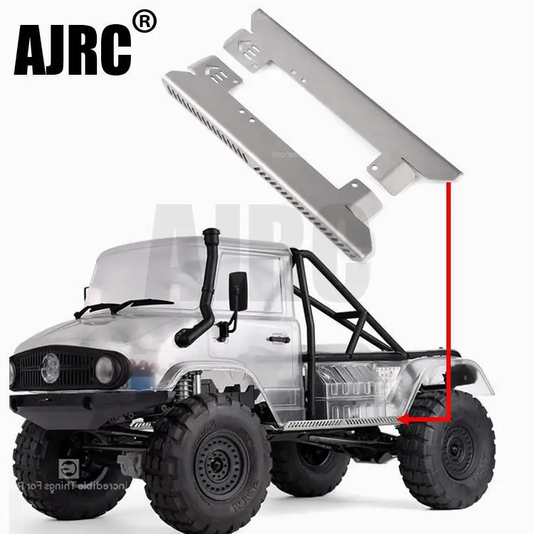 GRC UMG10 Chassis Side Guard Side Skirt Stainless Steel Armor AXIAL SCX10 II Unimog for 1/10 RC Car Parts