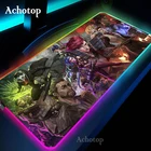 Резиновый игровой коврик для мыши Arcane с анимацией RGB 900*400, светодиодный Противоскользящий коврик для мыши Jinx League Of Legends, аниме размер Xxl