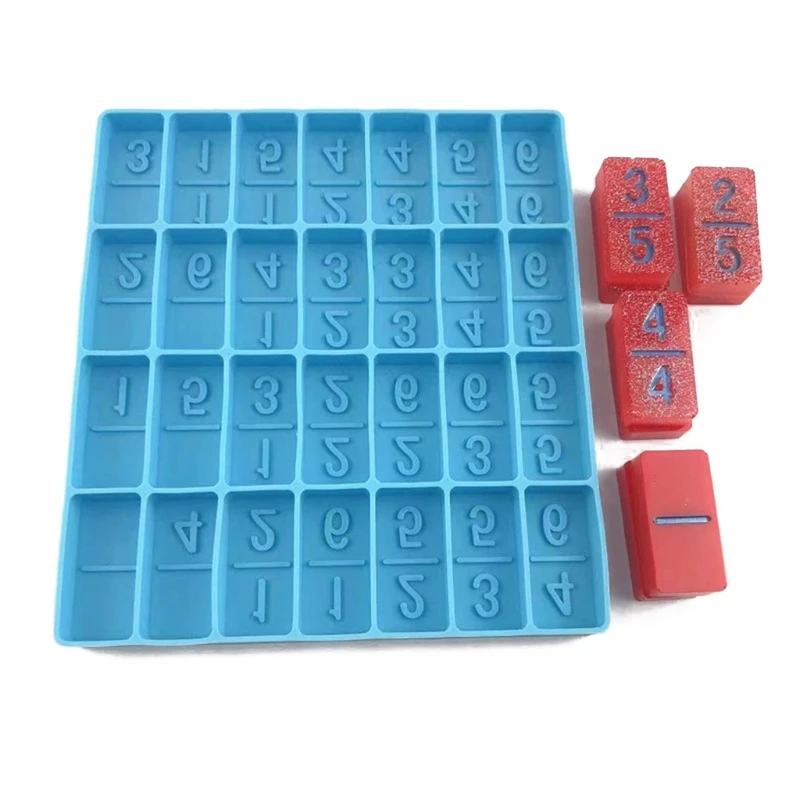 

Domino Game Toys Epoxy Resin Mold Number Dominoes Crafts Casting Silicone Mould