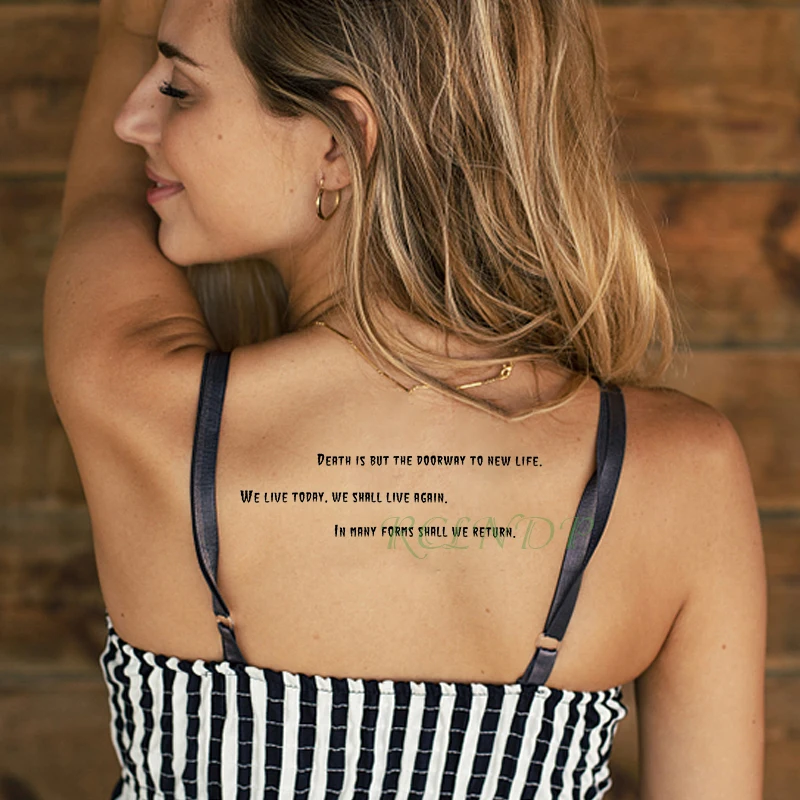

Waterproof Temporary Tattoo Sticker words letter sentence tatto stickers flash tatoo fake tattoos for kid Men women