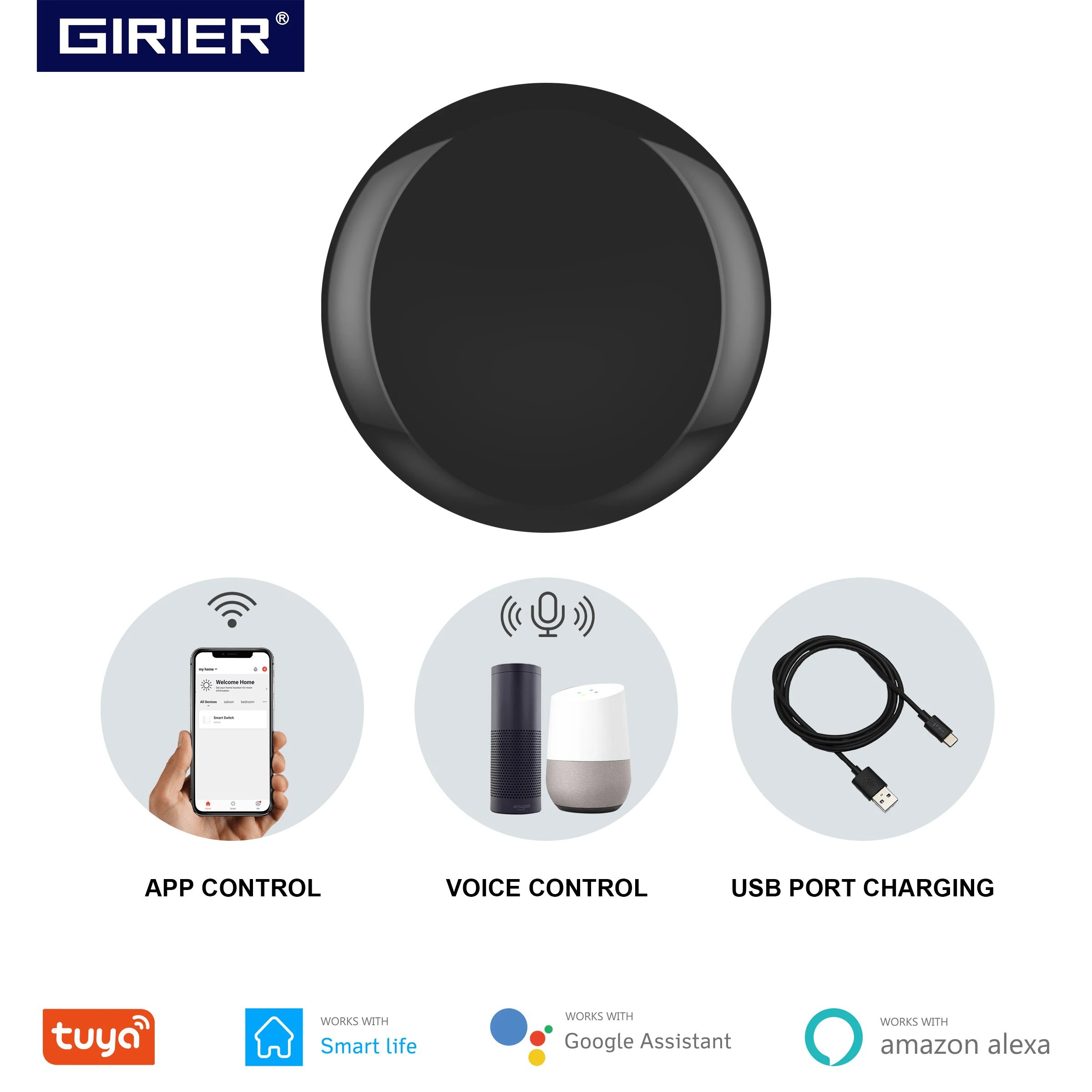 Tuya Wifi умный ИК универсальный пульт дистанционного управления беспроводной