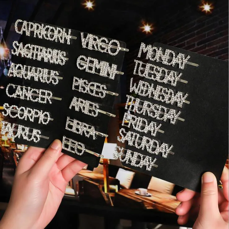 Головной убор для женщин и девочек серебряный Модный зажим волос с надписью