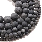 1 нить, натуральный матовый камень, черный лабрадорит, круглые бусины для изготовления ювелирных украшений, 4-12 мм, круглые бусины, сделай сам, браслеты