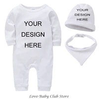 baby romper cap scarf customization clothing set one pieces 100 cotton personalized clothes newborn infant toddler girls boys