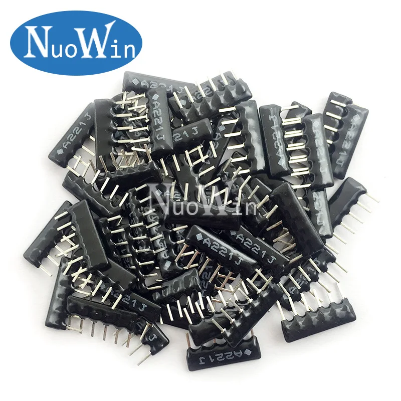 200pcs DIP exclusion Network Resistor array 6pin 220 330 470 510 1K 1.5K 2K 2.2K 3K 3.3K 4.7K 5.1K 10K 22K 47K 100K ohm