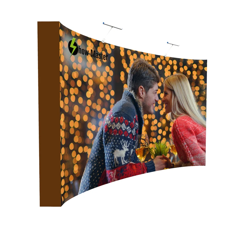 8 футов 10 Натяжной ткани изогнутый всплывающий стенд дисплей для выставки | Дом и