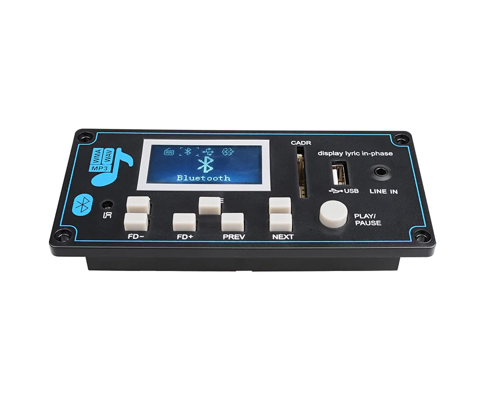 AOSHIKE 12V ЖК-дисплей Bluetooth MP3 декодер доска WAV, WMA декодирования MP3 аудио плеер модуль Поддержка FM радио AUX USB с текстами дисплей