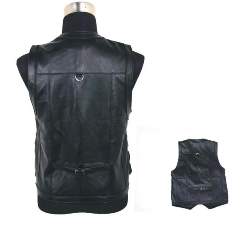 Жилет мужской из натуральной кожи куртка для отдыха костюмный костюм репортеров