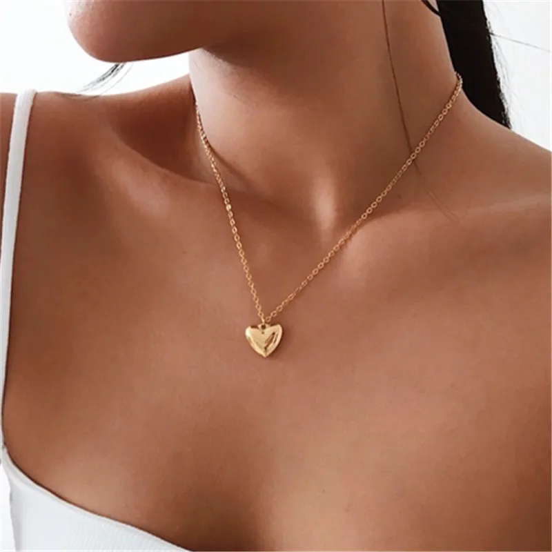 Женское Ожерелье с кулоном в форме сердца цепочка до ключицы жемчугом ювелирное