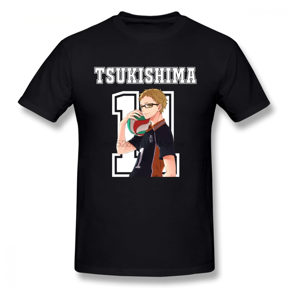 Новый стиль Tsukishima Кей кошмарным аниме футболка Funko Pop Мужская хлопковая с о