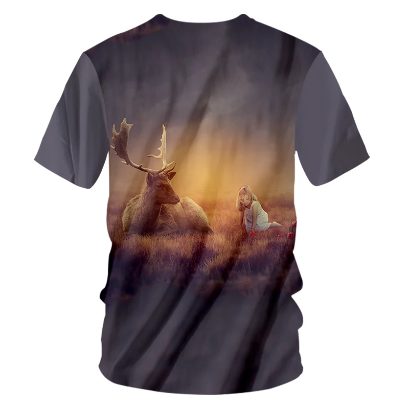 

New 3D men's casual street clothes or 3D T-shirt neckline printing fun T-shirt