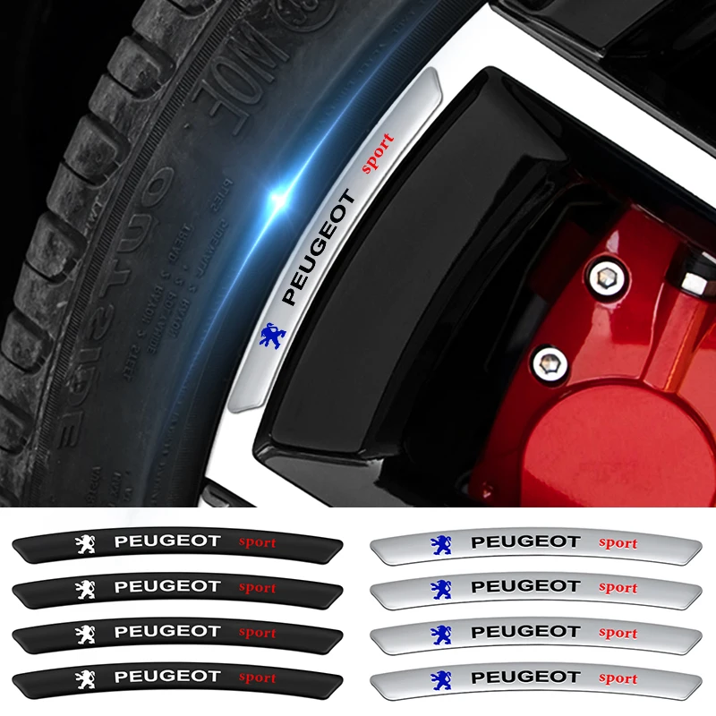 4 шт. автомобильные наклейки колесные диски гоночные внешние аксессуары для Peugeot