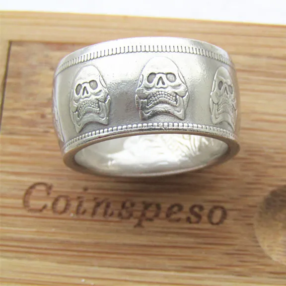 

RG(05)90% Silver US Hobo Morgan Dollar Silver Coin Ring Handmade In Sizes 7-16