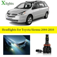 car led headlight canbus bulb for toyota sienna 2004 2005 2006 2007 2008 2009 2010 low beam high beam lamp auto accessories