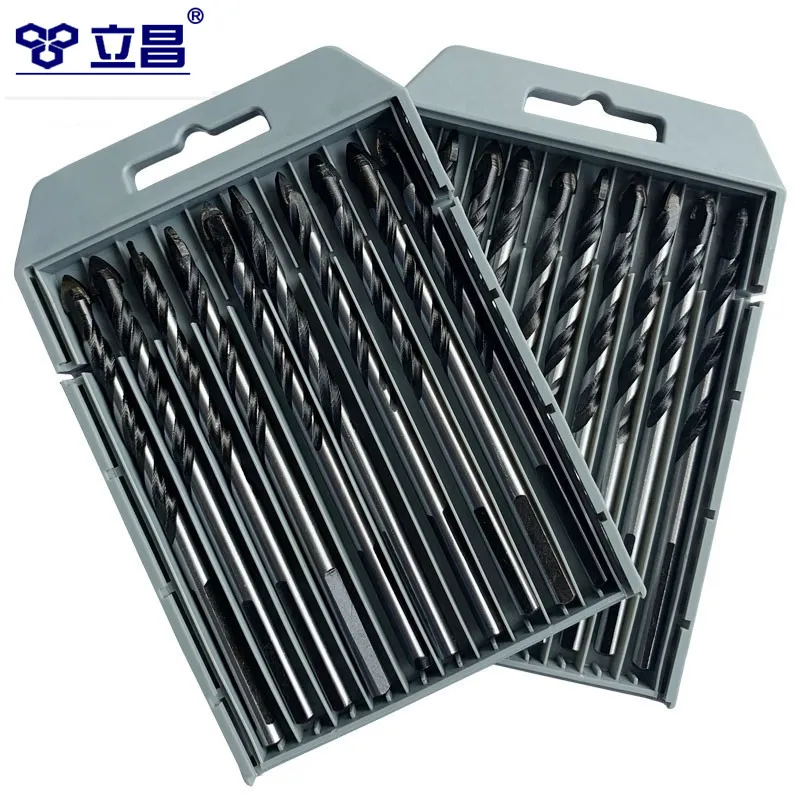 

LICHANG 5/10pcs Twist Drill Bits Overlord Set Tools Triangle Metal Multifunctional Parts Concrete Wall Chaser for Tiles Ceramic