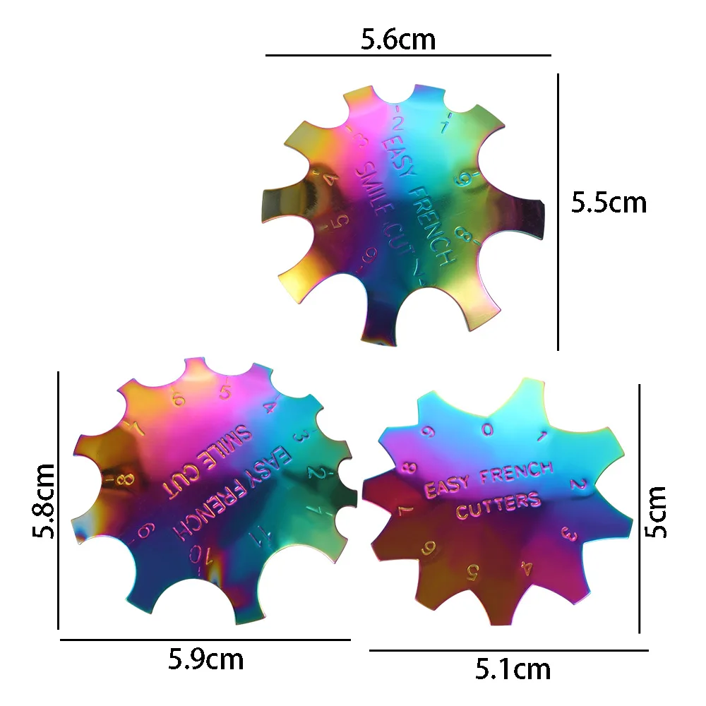 

C-Shade French Smile Line Templates Easy French Cutter Manicure Edge Trimmer Nail Template Nail Stencil Trimmer Manicure Tools