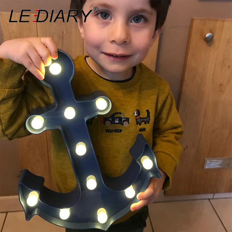 Светодиодный IARY Прохладный якорь Форма ночной Светильник темно-синий Пират