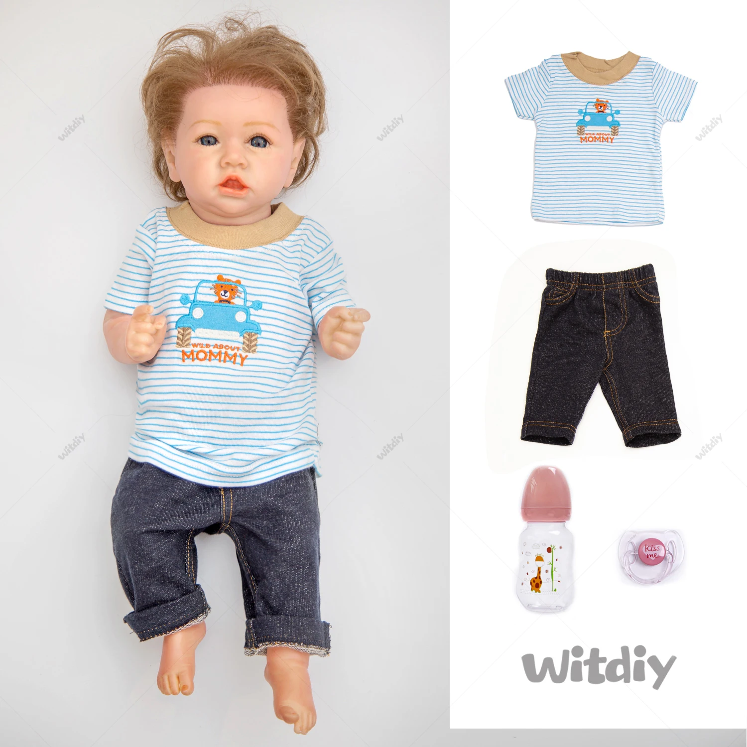

Witdiy Car style saskia 48CM bebe reborn reborn baby doll Rebirth doll Baby rebirth silicone doll silicone