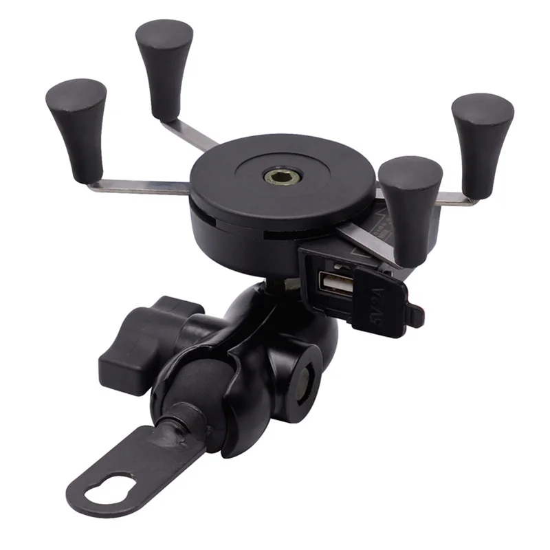 motorcycle mobile phone holder rechargeable usb charger with switch electric vehicle mobile phone holder outdoor cycling parts free global shipping