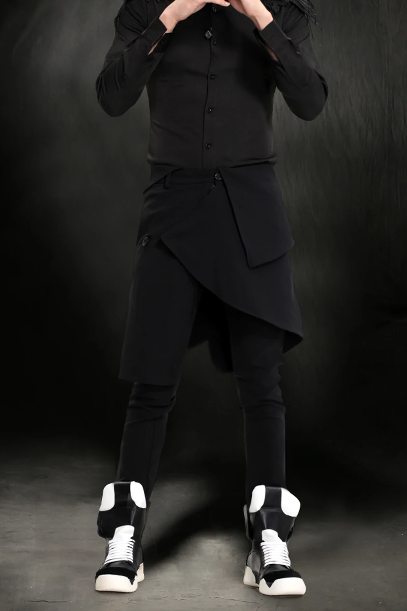 Мужская юбка от кутюр мужские брендовые облегающие брюки костюм для ног