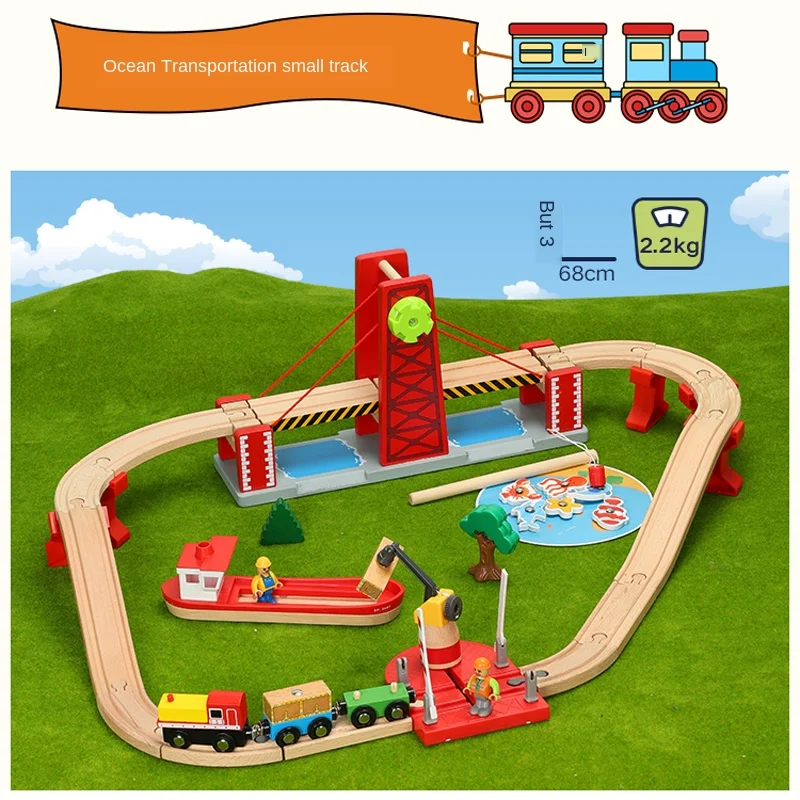 Поезд трек игрушки Морской транспорт игра дети поезд совместимы с Brio треки