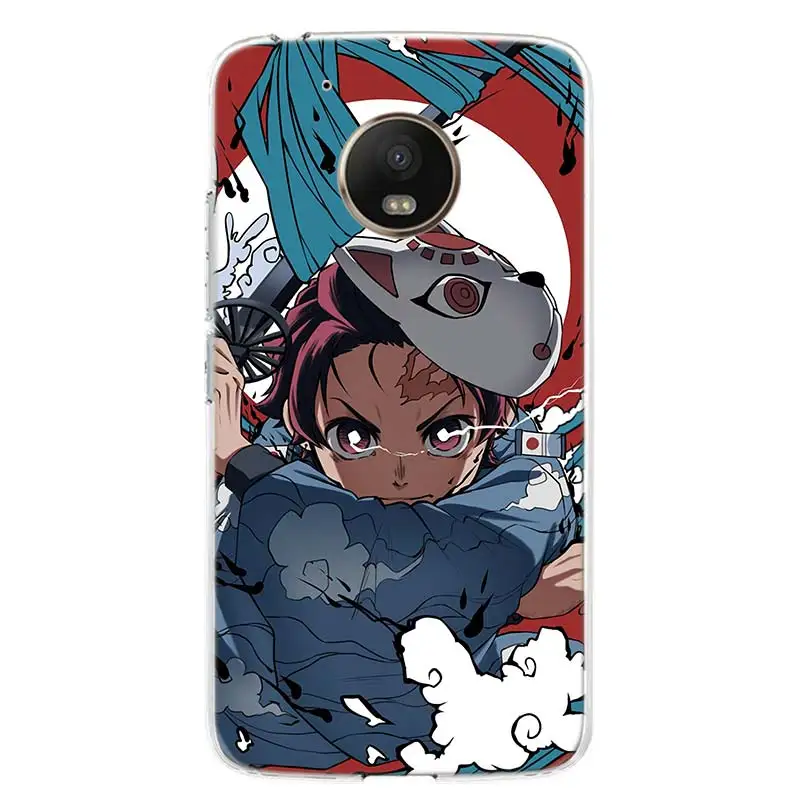 anime demon slayer kimetsu no yaiba phone case for motorola moto g9 g8 g7 g6 g5 g30 e6 e5 power plus play one action macro shell free global shipping