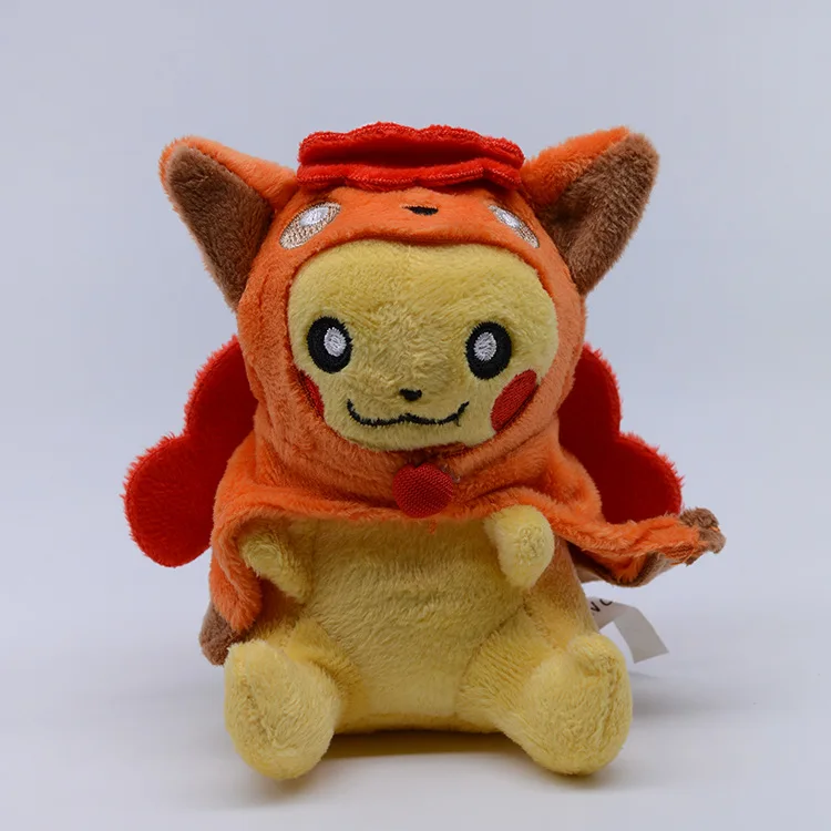 Takara Tomy Покемон Пикачу Плюшевые игрушки смещение ледяной огонь шестихвостая лисица плюшевая кукла сцепление кулон - Цвет: E