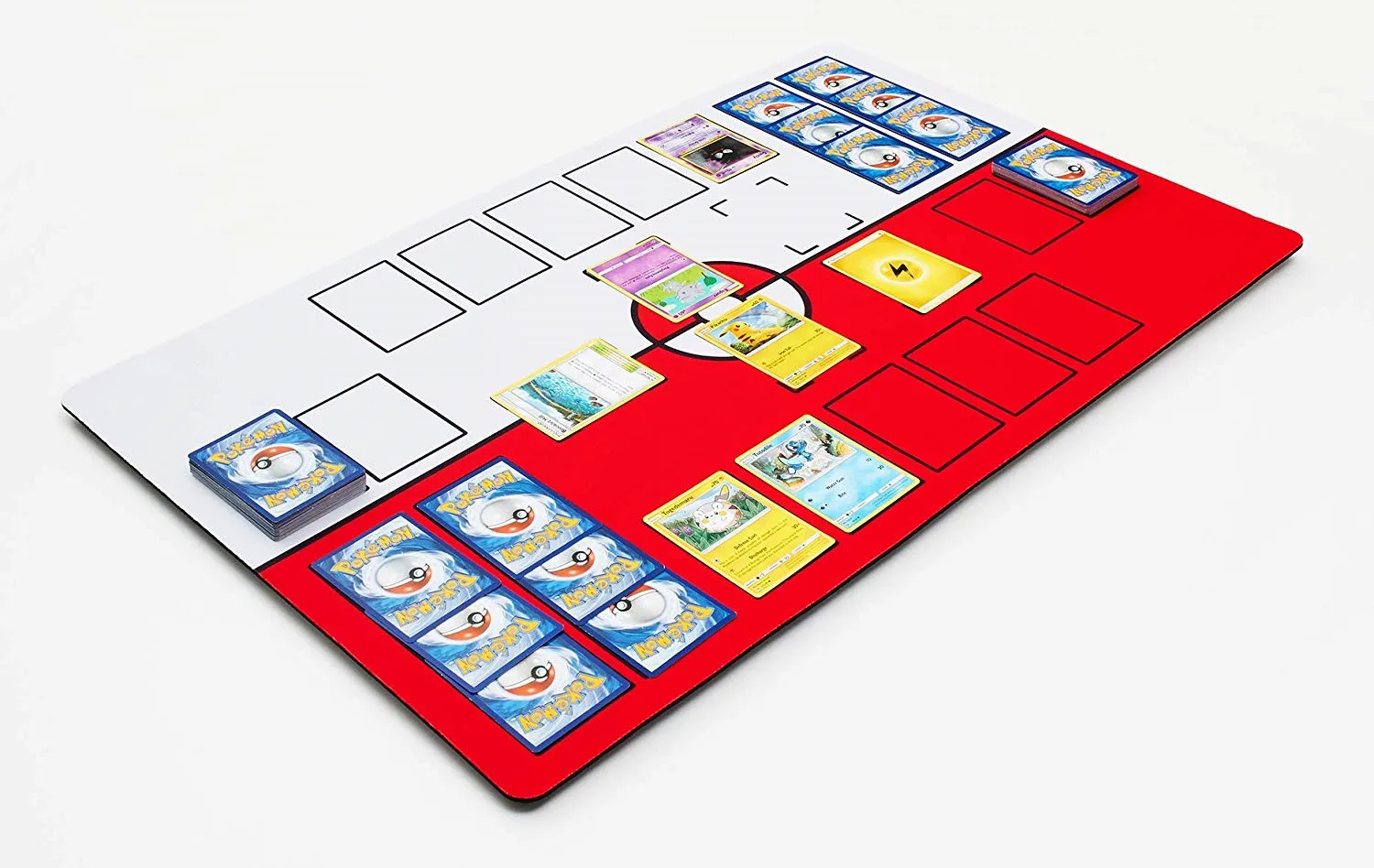 

Deluxe 2 Player Compatible Pokemon Stadium Mat Board Trading Cards Game Playmat 71*45cm Children Christmas Gift Game mat