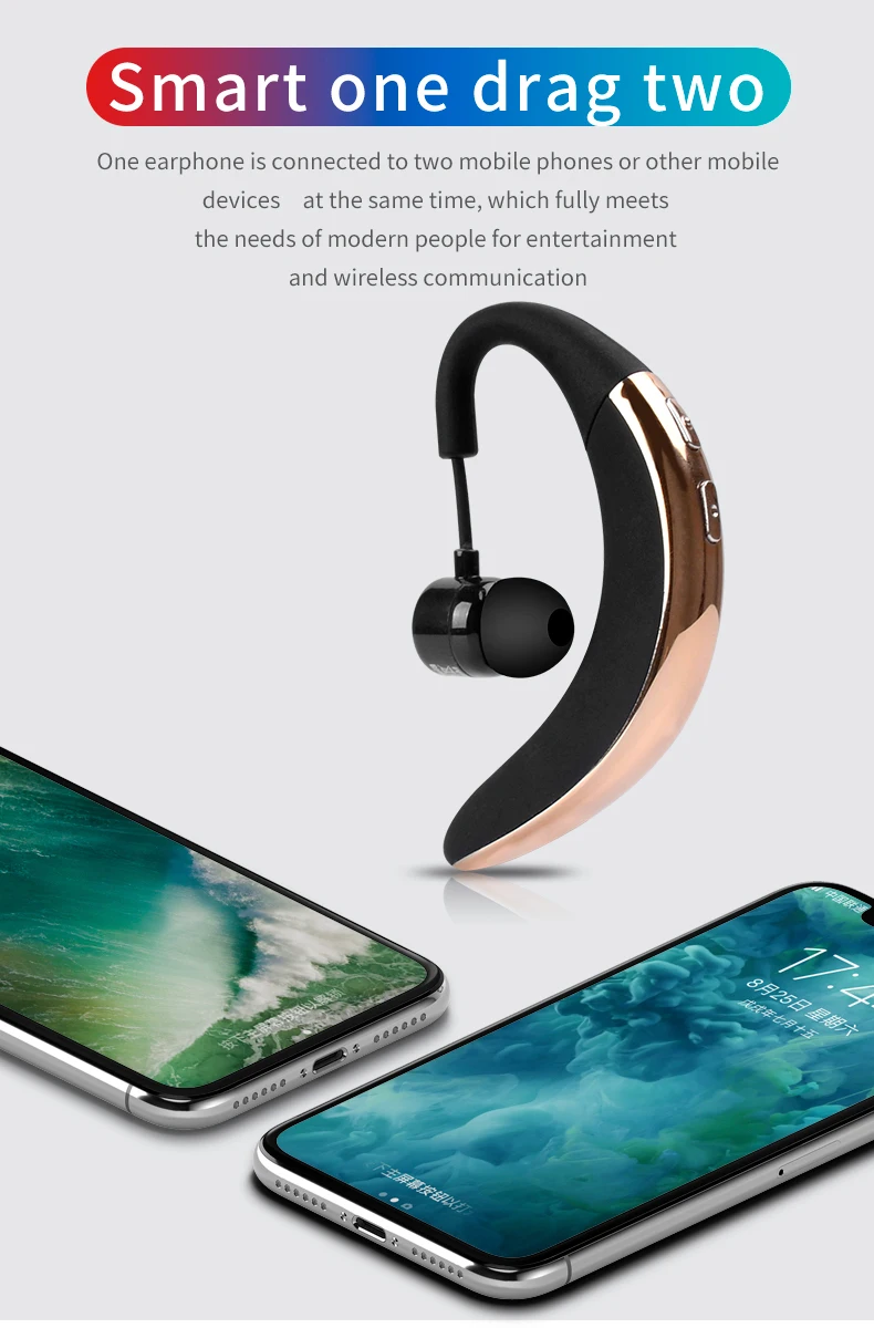 Новые наушники с громкой связью, бизнес Bluetooth, с микрофоном, голосовое управление, беспроводные наушники, Bluetooth гарнитура для вождения, шумоподавление