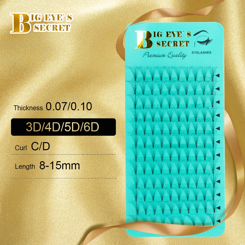 

BES Lashes Supplies Short Stem Russian Volume Lashes Extension 0.05 Thickness Premade Fans CC Curl Eyelashes Extensions Lashes